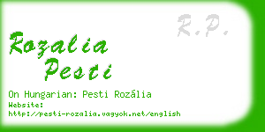 rozalia pesti business card